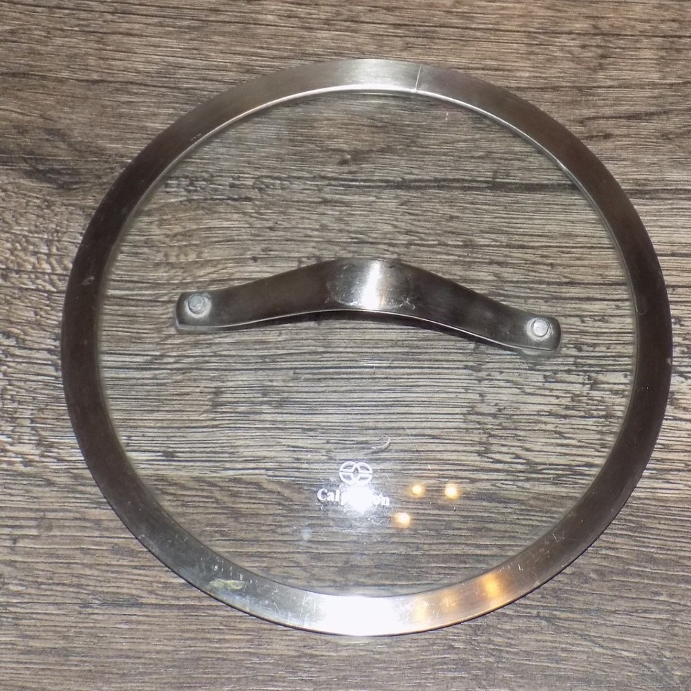 Calphalon Glass Lid Replacement 8 Inch Clear Good Stainless Steel Rim Handle